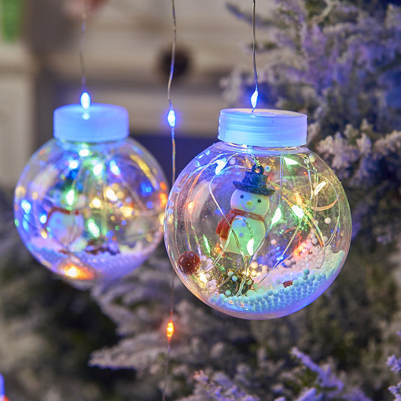 Twinkling Snowman Curtain Lights