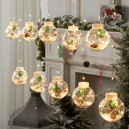 Twinkling Snowman Curtain Lights